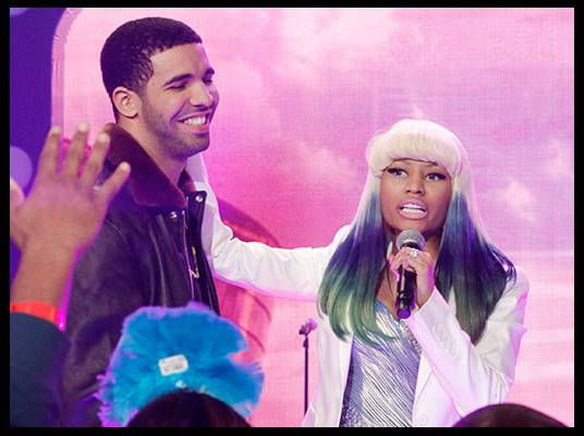 pictures of nicki minaj and drake kissing