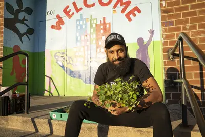 Dominic &quot;Farmer&quot; Nell empowers young people in Baltimore with his Be More Green Initiative. - (Photo: Nathan Bolster/BET)