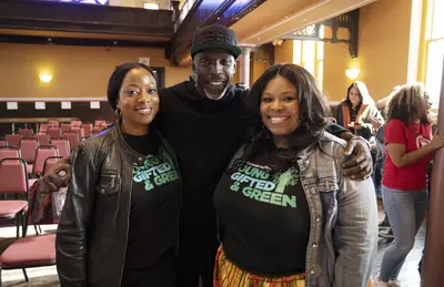 Actor Michael K. Williams attends a kickoff meeting for Black Millennials 4 Flint in Baltimore. - (Photo: Leepson Bounds Entertainment/BET)