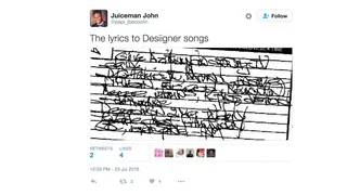 This is how you imagine his lyrics. - (Photo: Juiceman John via Twitter)&nbsp;