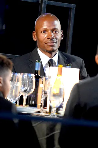 Basketball Genius - Ray Allen looks on as the reel featuring the top vote getters for Man of the Year Award rolls.&nbsp;(Photo: Bryan Steffy/BET/Getty Images)