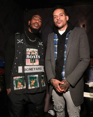 FEB 14: Iman Shumpert and Matt Barnes&nbsp; - Iman Shumpert attends the Compound x Roger Dubuis' NBA All-Star Dinner.(Photo by Robin Marchant/Getty Images for Roger Dubuis)