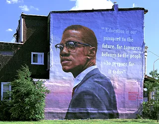 Words of Wisdom - Malcolm X mural photographed by Flickr user kspencerg.  (Photo: Courtesy of Facebook)