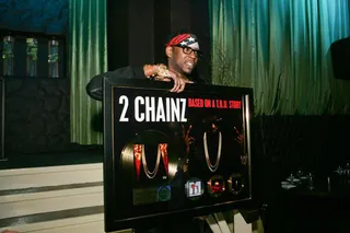 Ghetto Dreams – December 17, 2012 - Even in this digital climate, 2 Chainz's&nbsp;Based on a T.R.U. Story was certified gold December 17, 2012. Just four months after its release. It stayed in the No.1 spot on the Billboard 200 charts for 13 weeks.(Photo: Marco Garcia/Getty Images for Moet Hennessy USA)