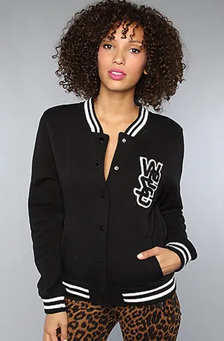 WeSC Laika Fleece Jacket - Skip the jerseys. A varsity jacket works for both the sports fanatic and the gal in town simply looking to be seen. Mix and match this black and white piece throughout your weekend wardrobe.  (Photo: WESC)