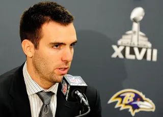 Joe Flacco Sorry for “Retarded” Comment - Ravens quarterback and native New Yorker Joe Flacco was forced to apologize for his poor choice of words when he said the decision to hold next year's Super Bowl in New Jersey as &quot;retarded.&quot; He added that no one would “want to play in that kind of weather.”&nbsp;(Photo: Stacy Revere/Getty Images)