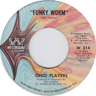 Ohio Players, 'Funky Worm' - The Moog synthesizer whine a minute into this 1973 hit from the Ohio Players (R.I.P. Leroy &quot;Sugarfoot&quot; Bonner) was a vital building block to West Coast hip hop, lending its winding funk to N.W.A,'s&nbsp;&quot;Gangsta Gangsta&quot; and &quot;Dopeman,&quot; Snoop Dogg's&nbsp;&quot;Serial Killa&quot; and Ice Cube's&nbsp;&quot;Wicked.&quot; &nbsp;(Photo: Westbound Records)