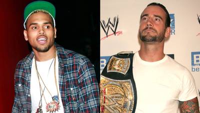 Chris Brown vs. CM Punk - Male. Female. R&amp;B. Country. Hip hop.&nbsp;Chris Brown is an equal opportunity combatant, although not always the largest. Professional wrestler CM Punk challenged Brown to a fight following the 2012 Grammy Awards, a battle Breezy wisely did not accept. &quot;I would like @chrisbrown fight somebody that can defend themselves. Me curb stomping that turd would be a #wrestlemania moment.&quot;&nbsp;Chris responded: &quot;@CMpunk needs more followers. He's such a leader! Not to mention the roids hes on has made it utterly impossible for him pleasure a women [sic].&quot;(Photos from left: Greg Tidwell, PacificCoastNews.com, Roger Walsh /Landov)