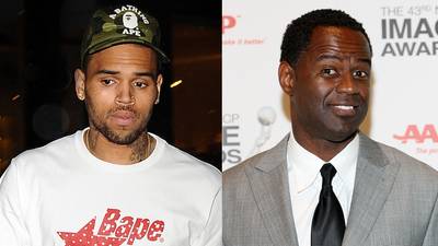 Chris Brown vs. Brian McKnight - Chris Brown certainly wasn’t following the old credo of having respect for your elders when he engaged in a nasty Twitter beef with R&amp;B vet Brian McKnight in 2012. After McKnight mentioned the public scandals of R. Kelly and Chris Brown in defense of his adult-themed mixtape, Brown jumped into action calling the singer &quot;old&quot; and &quot;irrelevant.&quot;(Photos from left: Hall/Pena, PacificCoastNews.com, Bennett Raglin/Getty Images)