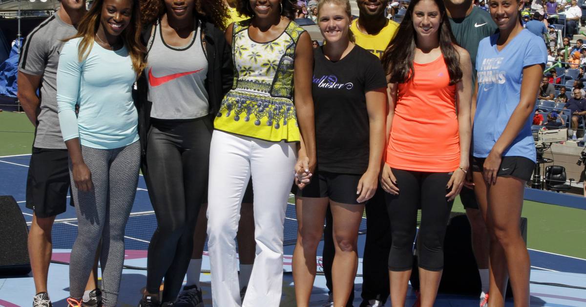 Michelle Obama Touts Tennis at US Open Kids Day News BET