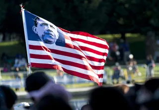 Waving the Flag for Obama - (Photo: Pete Marovich/Getty Images)