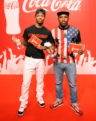 Winning Looks - Wild Out Wednesday winners Malik Davage and Reese Rel on 106. (Photo: Bennett Raglin/BET/Getty Images for BET)