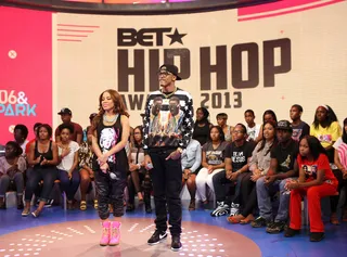 Get Ready - Keshia Chante and August Alsina talk a bit about Hip Hop Awards 2013. (Photo:&nbsp; Bennett Raglin/BET/Getty Images for BET)