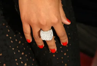 Blinders - You'll need to put on the blinders while looking at Angela Simmons' ring. (Photo: Bennett Raglin/BET/Getty Images for BET)