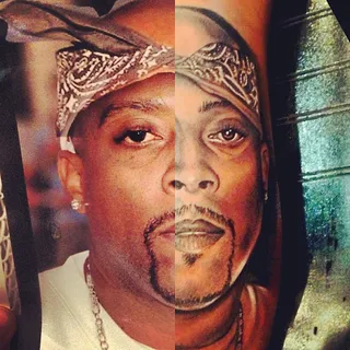 Nate Dogg - Tribute art appears to be among the rapper's favorite styles. His collection includes a portrait of late Cali crooner Nate Dogg.  (Photo: The Game via Instagram)