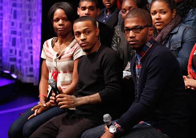 Brothers From Another Mother - Host Bow Wow sits with a livest audience member who could be his brother. (Photo: Cindy Ord/BET/Getty Images for BET)