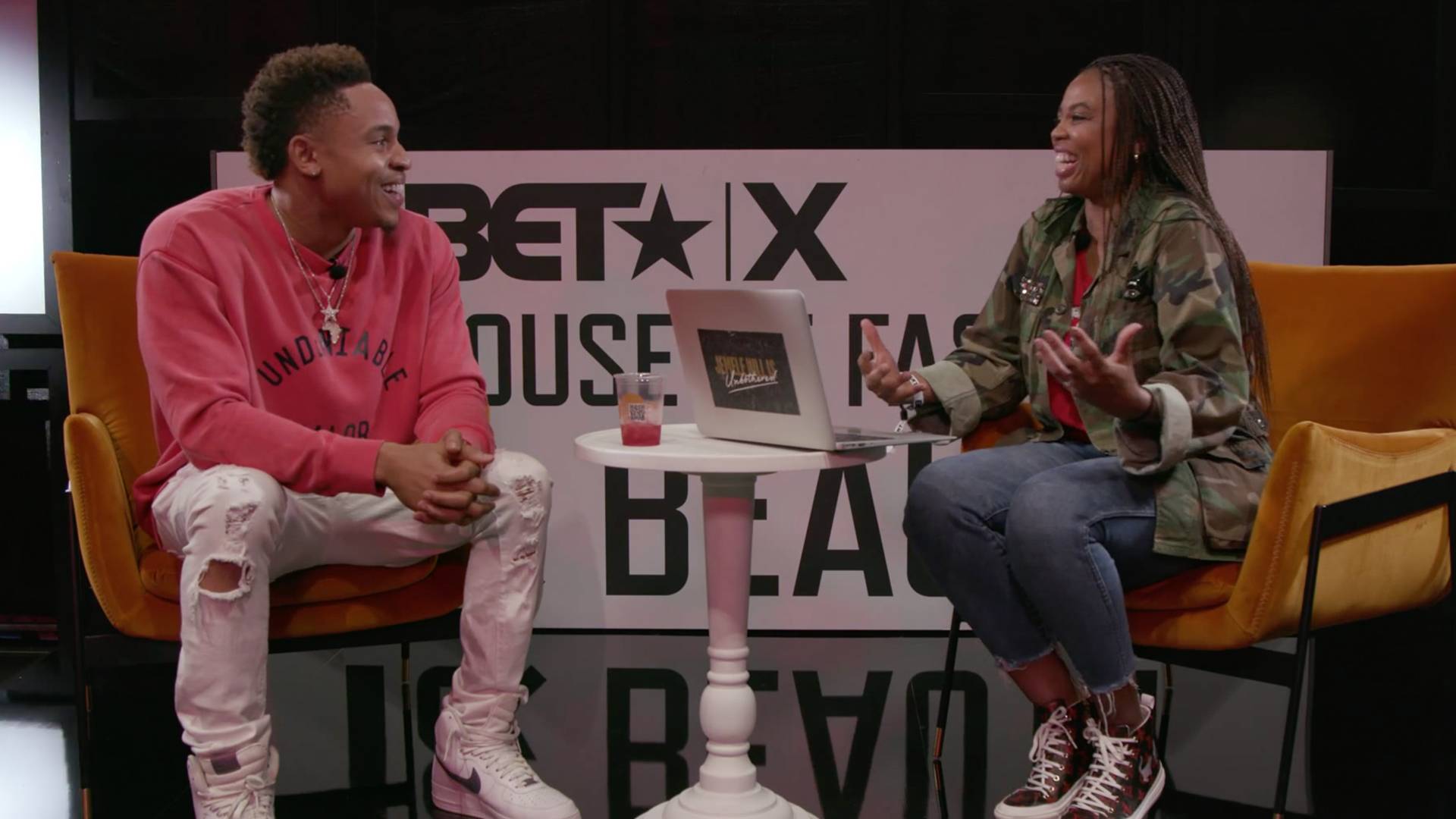 Jemele Hill is live at the BET Experience with her "Unbothered" podcast.