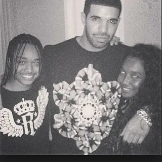 The affectionate friend - A friendship with Chilli and her son — also the son of record maker Dallas Austin — is pretty random. But the fact that Drake is hanging on to her pretty tight in this pic isn't.(Photo: Tron Austin via Instagram)&nbsp;