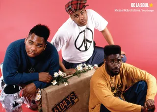 De La Soul - De La Soul—consisting of MCs Posdnous and Dave (formerly known as Trugoy) and DJ/occasional rapper Maseo—are the definition of longevity. Their quirky late '80s and early '90s work was hugely influential, bringing hip hop way to the left; in this millennium, they won a Grammy in 2006 for their collaboration with the Gorillaz, &quot;Feel Good Inc.&quot;  (Photo: Michael Ochs Archives/ Getty Images)