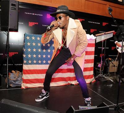 Theophilus London - Theophilus London was stuntin' in a 2013 commercial for Chevy. In the ad, he runs out of milk and does some fancy driving just to get his hands on another carton.(Photo: Frazer Harrison/Getty Images for Tommy Hilfiger)