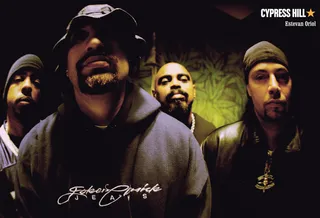 Cypress Hill - Cypress Hill broke down doors as the first Latino hip hop superstars. However, DJ Muggs eerie sample collages were also hugely influential (ask RZA), and the group's outspoken blunt-smoking ways paved a new, stoned path for hip hop that several other rappers, from Redman to Currensy, have followed. (Photo:&nbsp; As featured in &quot;Hip Hop - A Cultural Odyssey&quot; by Estevan Oriol)