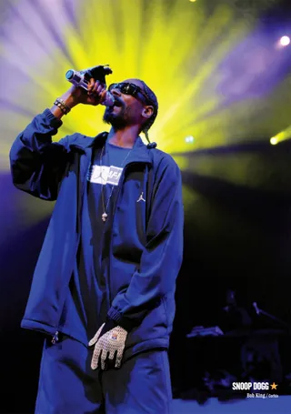 Snoop Dogg - As the charismatic front man of the G-Funk movement that ruled the charts in the '90s, Snoop brought gangsta rap to the suburbs. His Doggystyle was the first debut album to enter the Billboard charts at number one, and he's been one of rap's most successful and prominent artists ever since. (Photo:&nbsp; As featured in &quot;Hip Hop - A Cultural Odyssey&quot; by Bob King / Corbis)