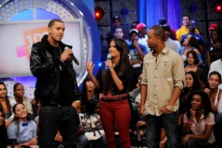 Question and Answer Time - Rocsi interviews J. Cole on set at BET's 106&nbsp;&amp; Park. (Photo: Brad Barket/PictureGroup)(Photo: Brad Barket/PictureGroup)