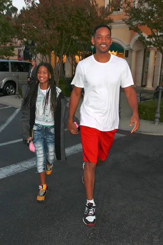 Happy B-Day, Mr. Smith! - Will Smith smiles from ear-to-ear while holding his daughter Willow's hand as they leave Barnes &amp; Noble on Will's 43rd birthday. Willow is reportedly preparing to finish her debut album. (Photo: Anthony / PacificCoastNews.com)