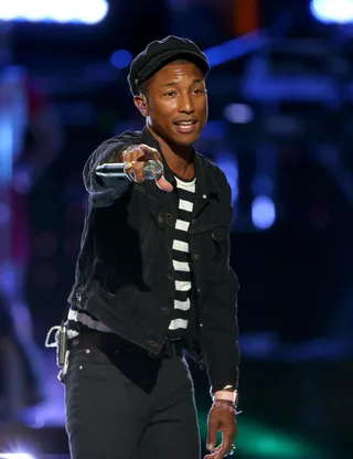 Pharrell - Often times it seems like Pharrell's only musically competition is his own catalog. He's nominated for Producer of the Year, right where he belongs. (Photo: Frederick M. Brown/Getty Images for MTV)