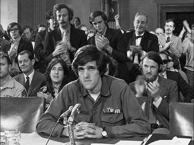 A Little Controversy - In a 1971 U.S. Senate hearing, Kerry came under fire for publicly criticizing the Vietnam War. His testimony detailed dishonorable acts committed by U.S. troops in Vietnam. (Photo: AP)