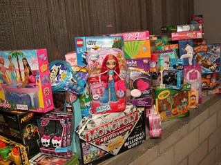 Holiday Spirit - Just a glimpse of the toys that will be donated to Hurricane Sandy victims this holiday season courtesy of the Rocstar Rebuilds 1st Annual Toy Drive.  (Photo: Ace Knuckles/3eyes Media)