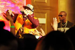 See That - T.I. and B.o.B. performing at&nbsp;106 &amp; Party, December 31, 2012. (Photo: Randy Smith / BET)