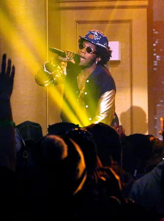 All Gold Trinidad! - ATL's latest breakout emcee, Trinidad James took the 106 stage with his first televised performance ever! Of course he killed it with "All Gold Everything."  (Photo: Randy Smith / BET)
