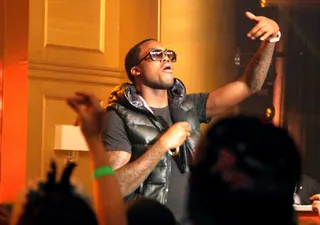 MMG - Meek Mill performing at&nbsp;106 &amp; Party, December 31, 2012. (Photo: Randy Smith / BET)