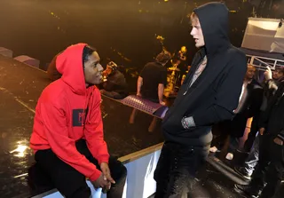 Chillin - ASAP Rocky and MGK at 106 &amp; Party, December 31, 2012. (Photo: John Ricard / BET)