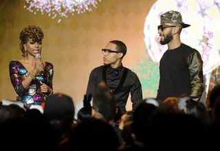 One Love - Miss Mykie, Swizz Beatz and Bow Wow at 106 &amp; Party, December 31, 2012. (Photo: John Ricard / BET)