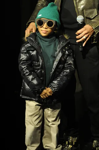 Pardon Me - Swizz Beatz and son talk to Bow Wow and Miss Mykie at 106 &amp; Party, December 31, 2012. (Photo: John Ricard / BET)