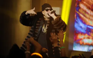 French Montana - French looks to have fans nationwide Popping That when he embarks on his first headlining tour to support his debut album, Excuse My French. The tour takes off on Feb. 26 from D.C.  (Photo: John Ricard / BET)