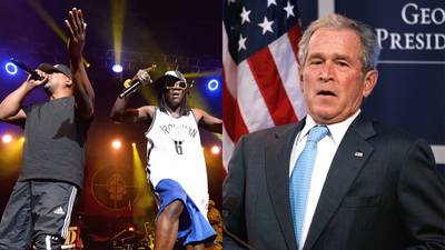 The Bush Family Gets Bum Rushed by P.E.&nbsp; - Public Enemy roasted Big and Lil' George on the politically charged &quot;Son of a Bush&quot; and pointed out their ties to the cocaine game with:&quot;Coke is the real thing / Used to make you swing / Used to be yo thing / Daddy had you under his wing / Uhh, son of a Bush bringing kilos to fill up silos / You probably sniffed piles / Got inmates in Texas scrubbing tiles.&quot;(Photos from left: Ethan Miller/Getty Images, Tom Pennington/Getty Images)