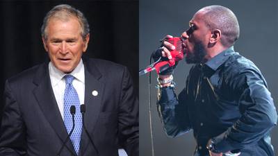 Yasiin Bey Claps on Bush - Yasin Bey called out Bush's lack of respect for Black people after his slow response during Hurricane Katrina and rapped on &quot;Dollar Day (Katrina Clap),&quot; &quot;And Mr. President's a natural a** / He out treating n****s worse than they treat the trash.&quot;(Photos from left: Brad Barket/Getty Images, Daniel Boczarski/Getty Images for VEVO)