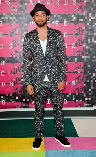 Jussie Smollet - The Empire star shares his impeccable style in a textured suit. Looking dapper!(Photo: Frazer Harrison/Getty Images)