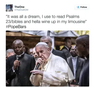 It Was All A Dream - Diddy needs to sign the Pope quick.&nbsp;(Photo: GIANLUIGI GUERCIA/AFP/Getty Images via TheOne via Twitter)