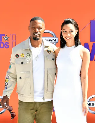 Jamie Foxx and Corrine Fox - This BET Awards host had to bring his best friend along for the night! Jamie Foxx and his Shazam co-host and daughter, Corrine, hit the red carpet at the 2018 BET Awards. (Photo: Earl Gibson III/WireImage)