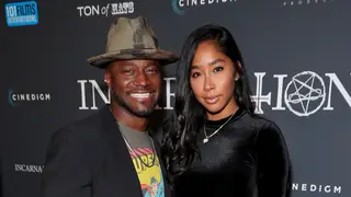 Taye Diggs and Apryl Jones attend the world premiere private screening of "Incarnation" at The Montalban on February 15, 2022 in Hollywood, California. 