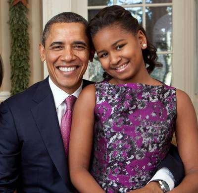 Just the Two of Us - Ever the doting dad, President Obama cheered on daughter Sasha, 11, at her basketball game at a community center in Chevy Chase, Maryland, on Saturday morning.&nbsp;(Photo: Pete Souza/White House via Getty Images)