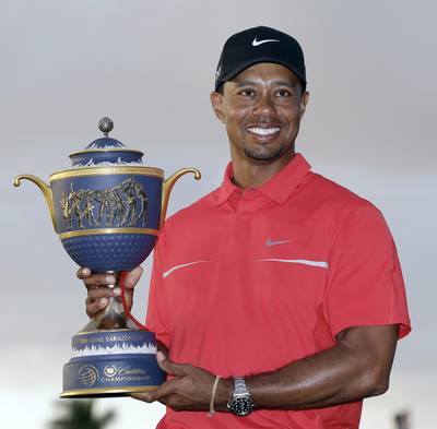 Back in the Swing of Things - On Saturday, Tiger Woods took home the WGC-Cadillac Championship on Saturday, his 76th PGA Tour win and 17th World Golf Championship title.&nbsp;(Photo: AP Photo/Wilfredo Lee)