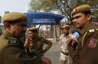 Indian Man Accused of Rape Found Dead in Jail Cell - Rahm Singh, one of the men accused of raping a woman on a New Delhi bus last year, was found dead in a jail cell this weekend. The police say he committed suicide by hanging himself, but his family and lawyers believe he was murdered.&nbsp;&nbsp;(Photo: AP Photo/Saurabh Das)