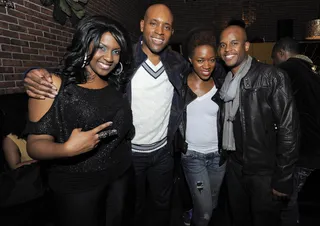 Support Team - Melodie Nicholson and friends celebrate the BET Music Matters performance. (Photo: John Ricard / BET)&nbsp;For more on BET Music Matters Showcase presented by Crown Royal follow @thecrownlife on Twitter.