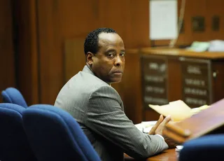 Conrad Murray on being in jail:&nbsp; - &quot;I can't sleep now ... it's very hard ... I'm in constant pain ... can someone please help me please!?&quot;(Photo: Kevork Djansezian/Getty Images)