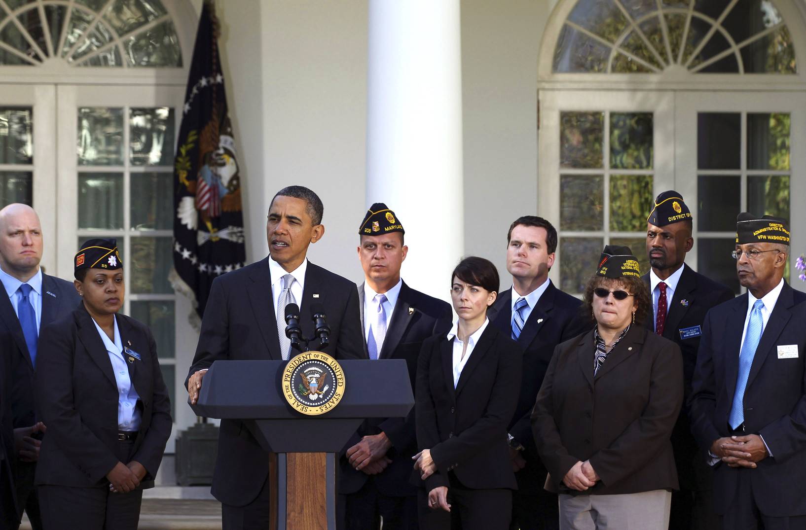 Senate Approves Jobs Bill for Veterans&nbsp; - On Nov. 10, Senate Republican relented in their opposition to all things Obama and joined Democrats in passing one component of the president’s $447 billion jobs bill, giving a tax break to businesses that hire veterans of the Iraq and Afghanistan wars.(Photo: REUTERS/Larry Downing)